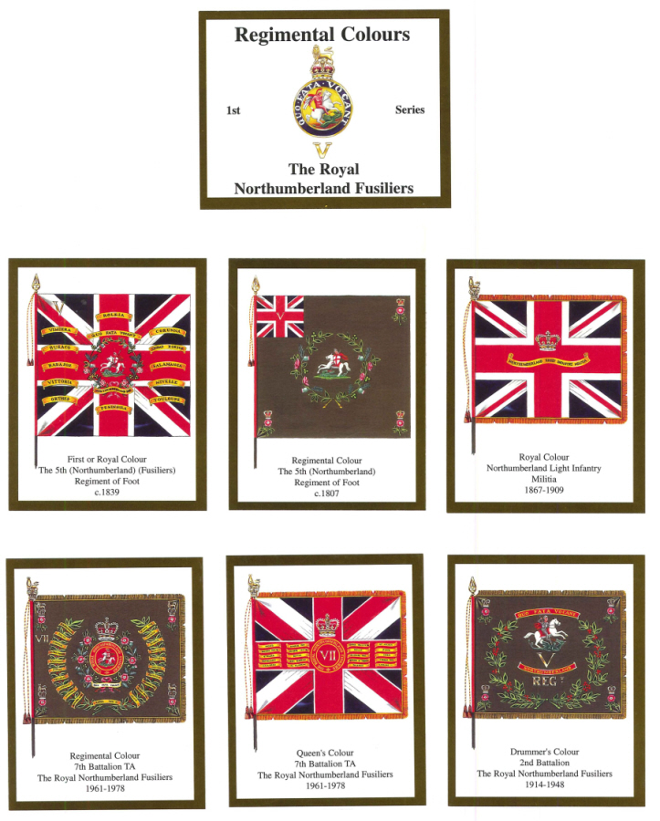 The Royal Northumberland Fusiliers - 'Regimental Colours' Trade Card Set by David Hunter